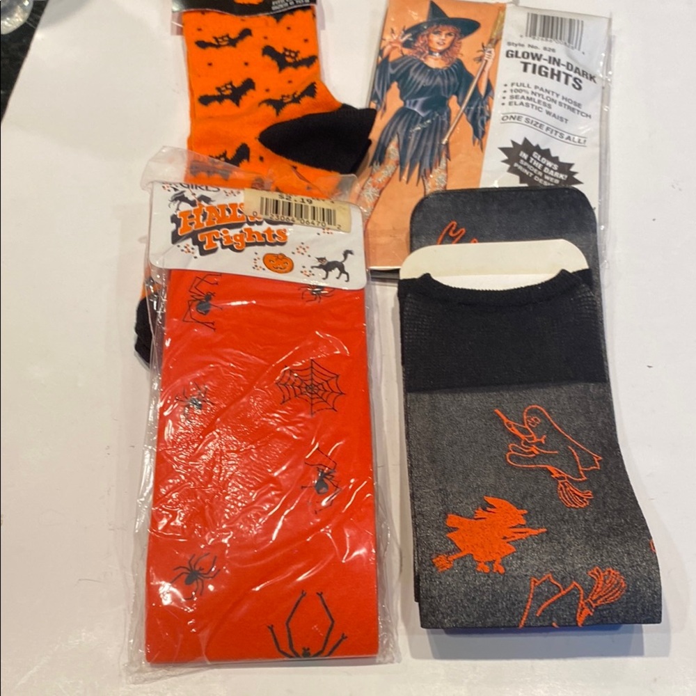 NWT & Vintage Big Girls’ Halloween Socks & Tights